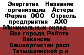 Энергетик › Название организации ­ Астери-Фарма, ООО › Отрасль предприятия ­ АХО › Минимальный оклад ­ 1 - Все города Работа » Вакансии   . Башкортостан респ.,Татышлинский р-н